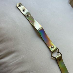 adorable 90s sexy choker metallic with heart